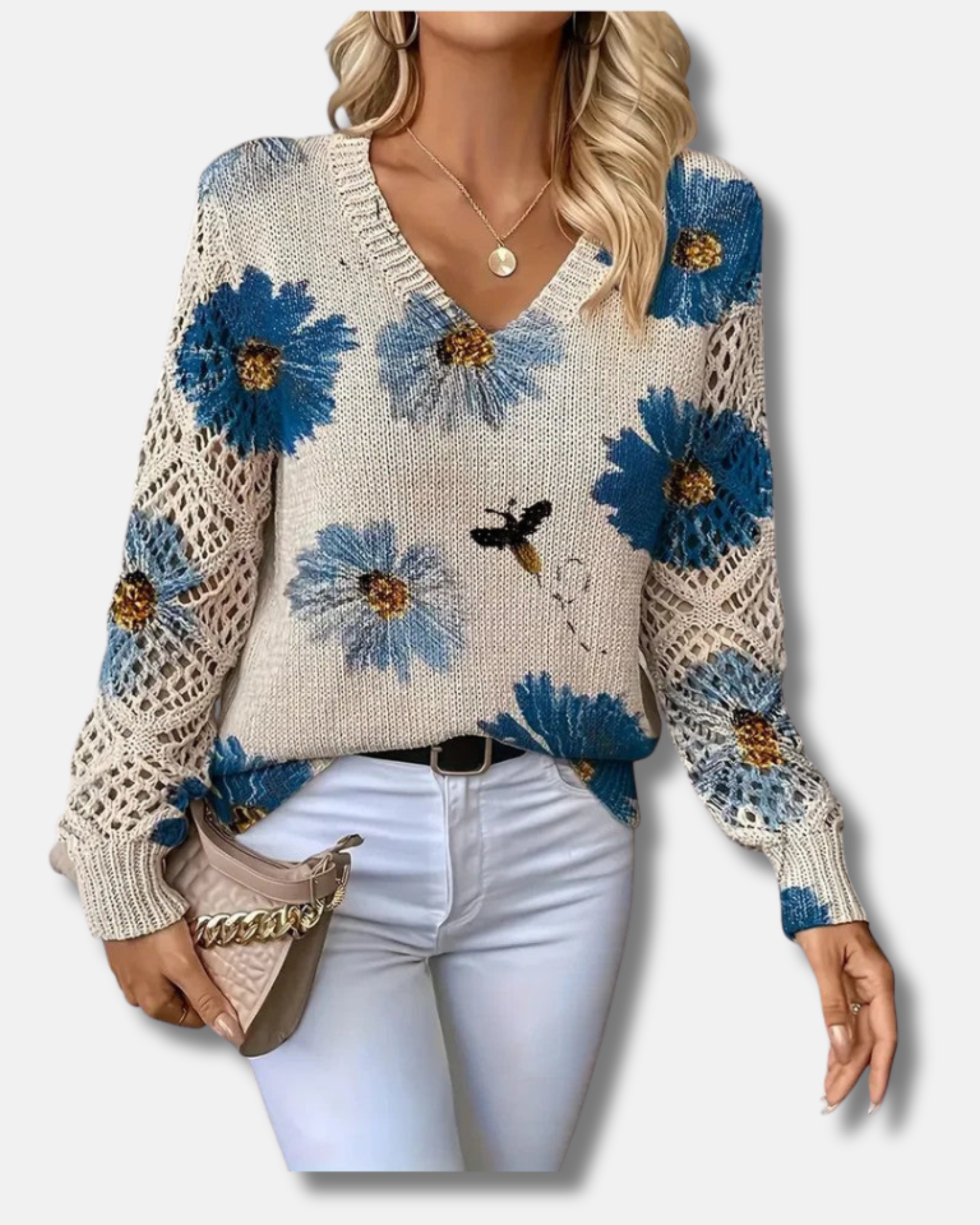 Pilar |  Elegante suéter con estampado floral