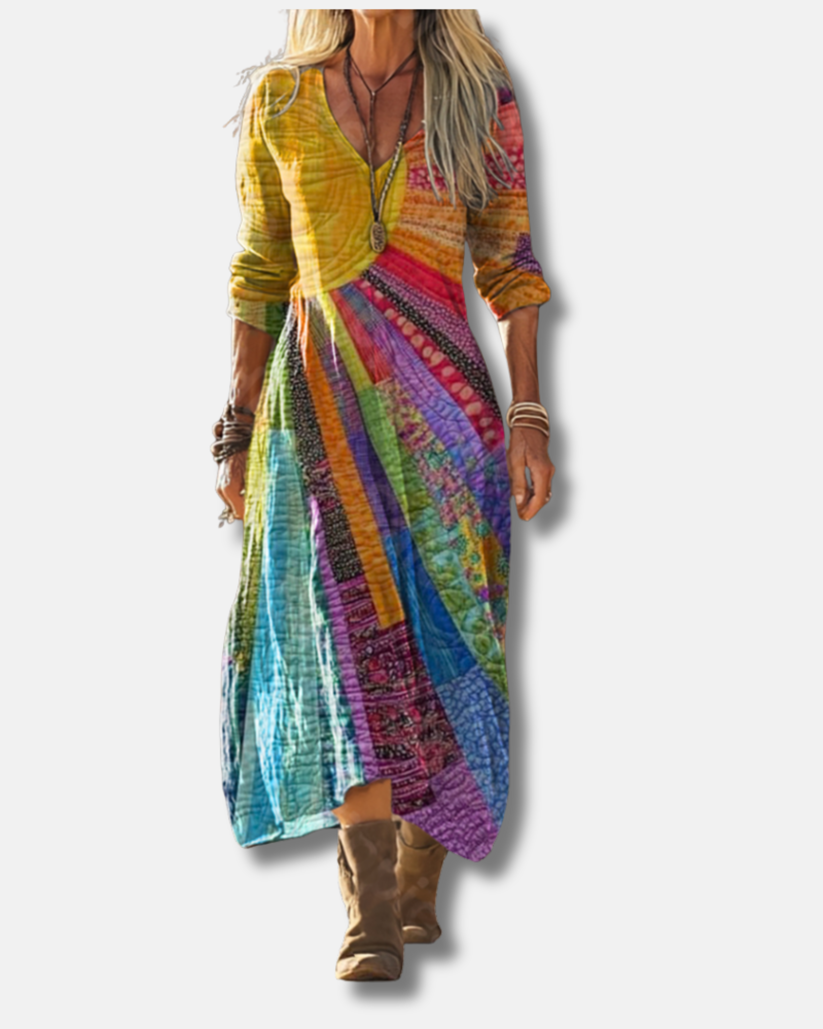 Alma | Vestido con diseño de sol bohemio