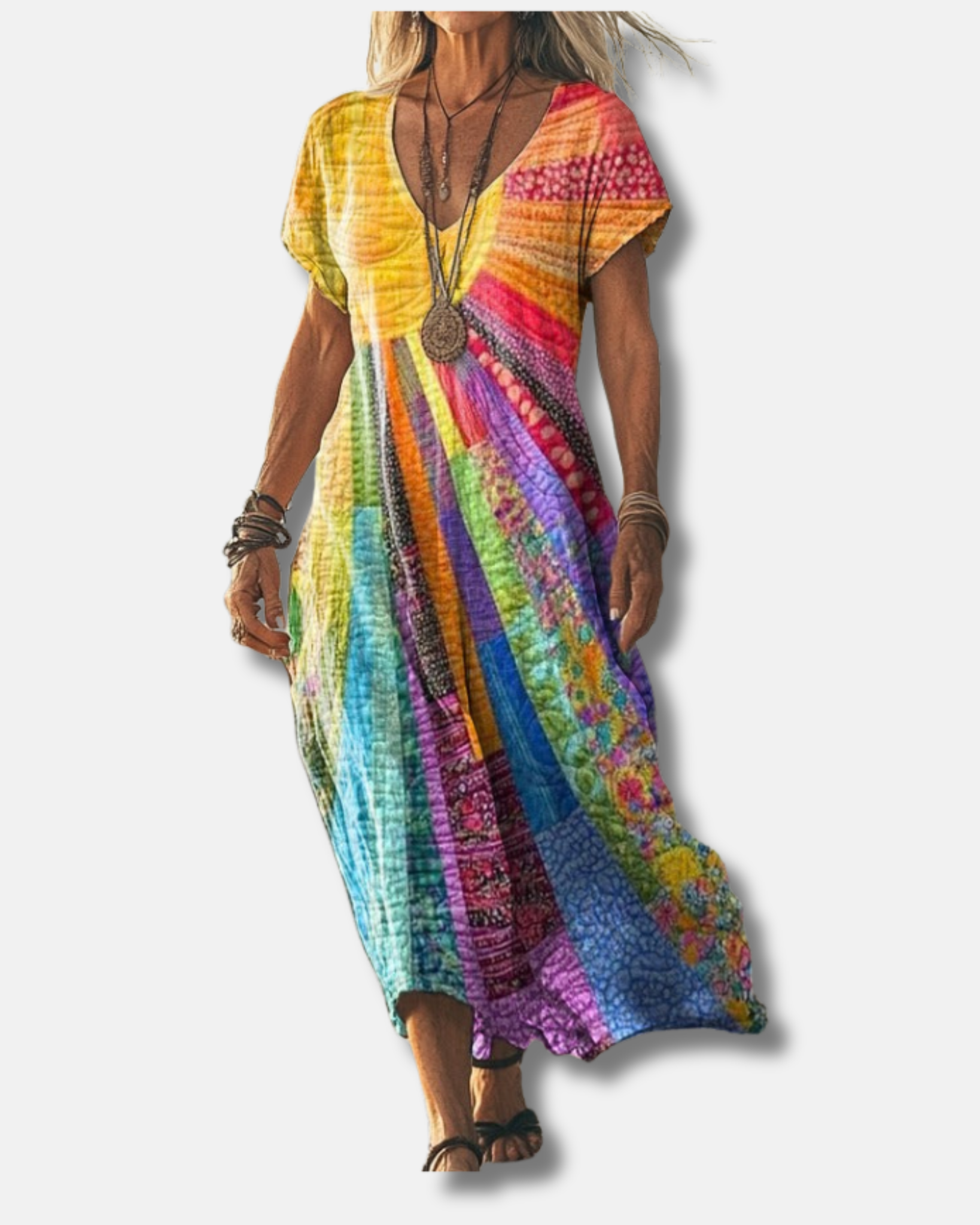 Alma | Vestido con diseño de sol bohemio