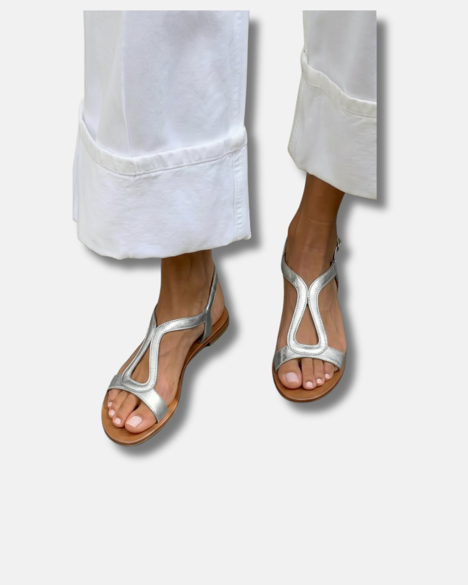 Sandalias casuales planas destalonadas