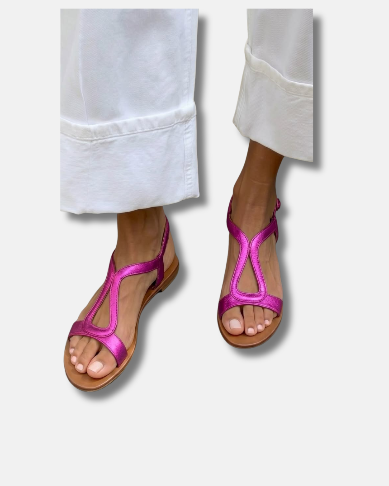Sandalias casuales planas destalonadas