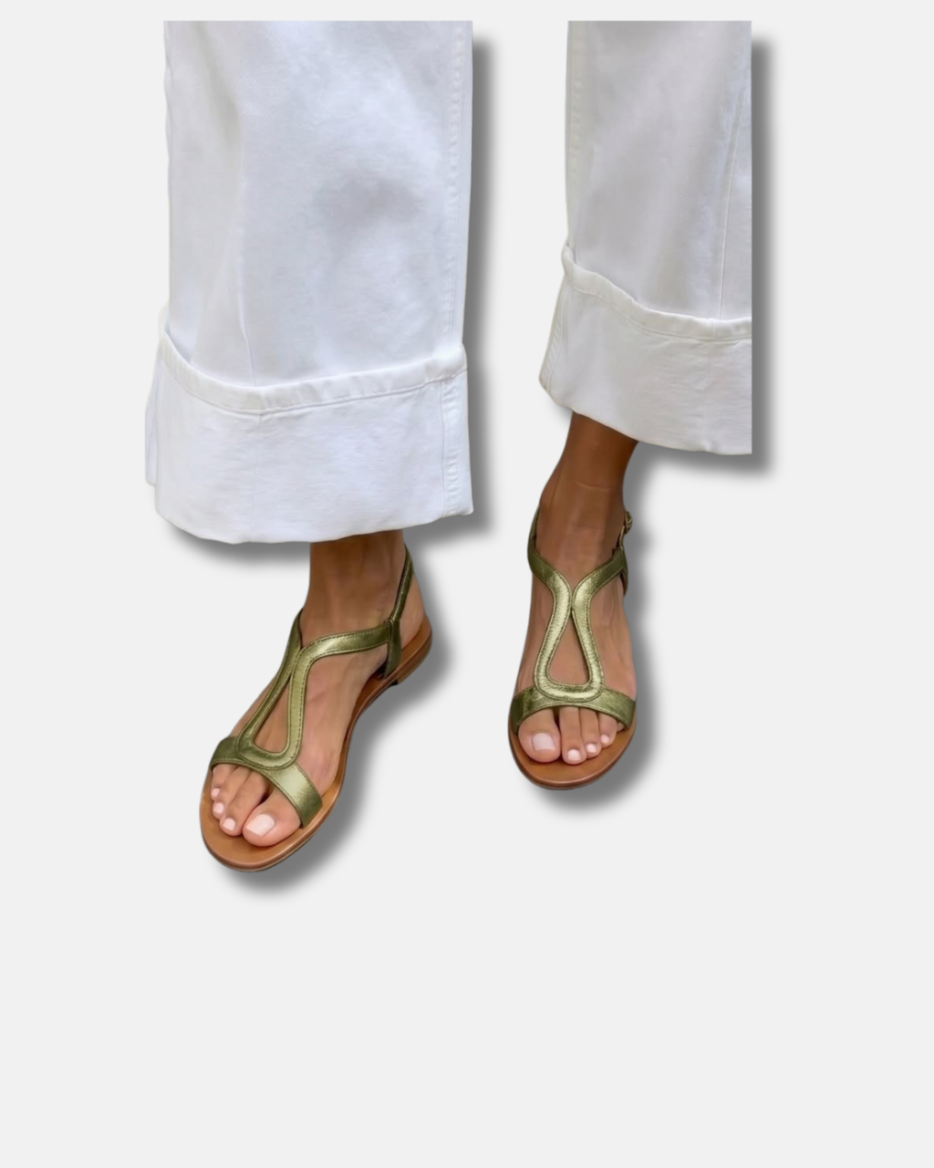 Sandalias planas casuales abiertas por detrás