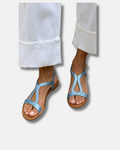 Sandalias planas casuales abiertas por detrás