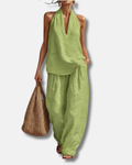 Ainhoa | Two-piece linen textured set