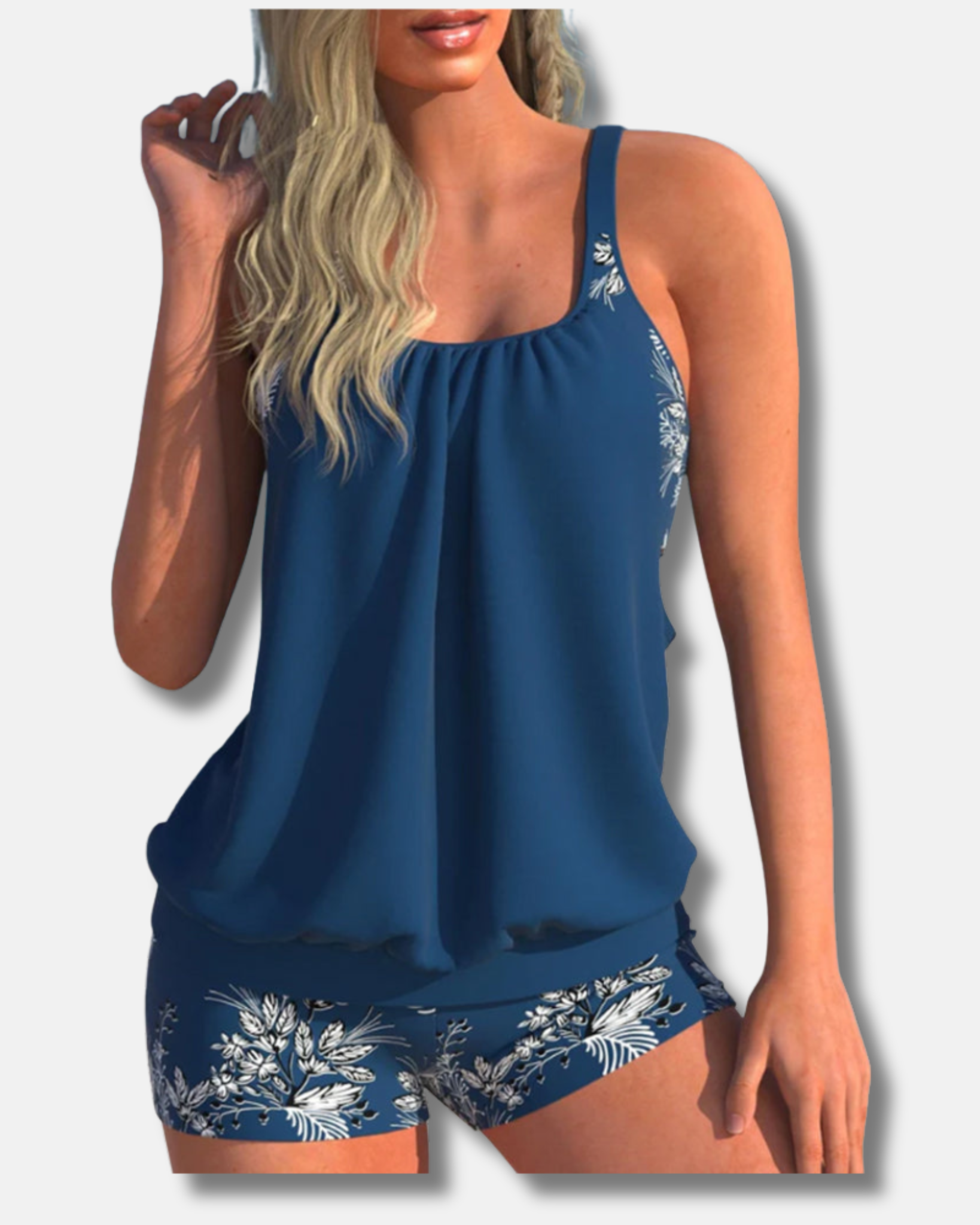 Elena | Tankini clásico con estampado floral