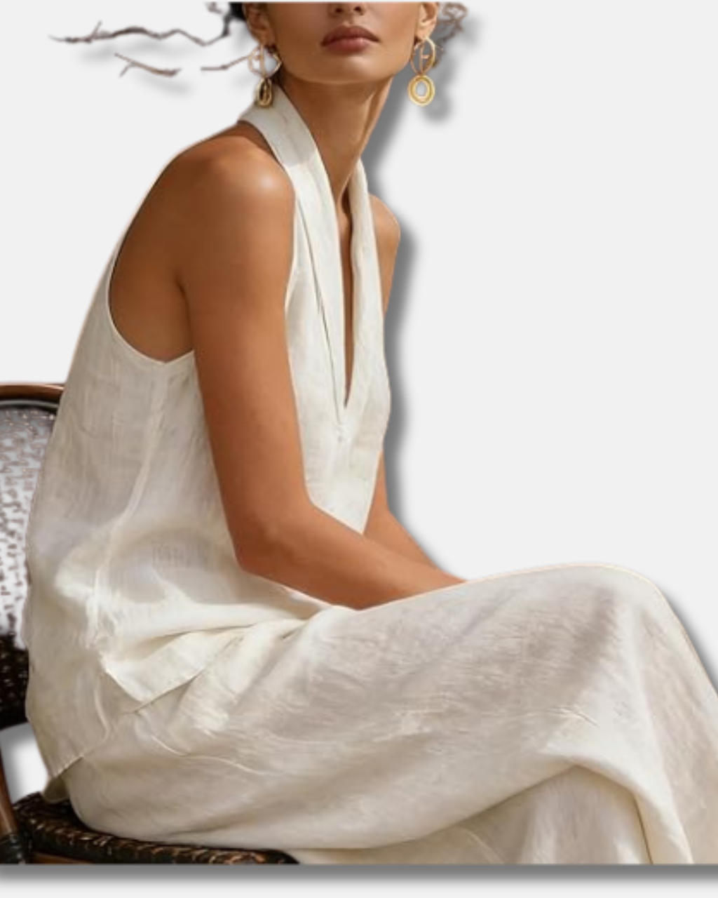 Ainhoa | Two-piece linen textured set
