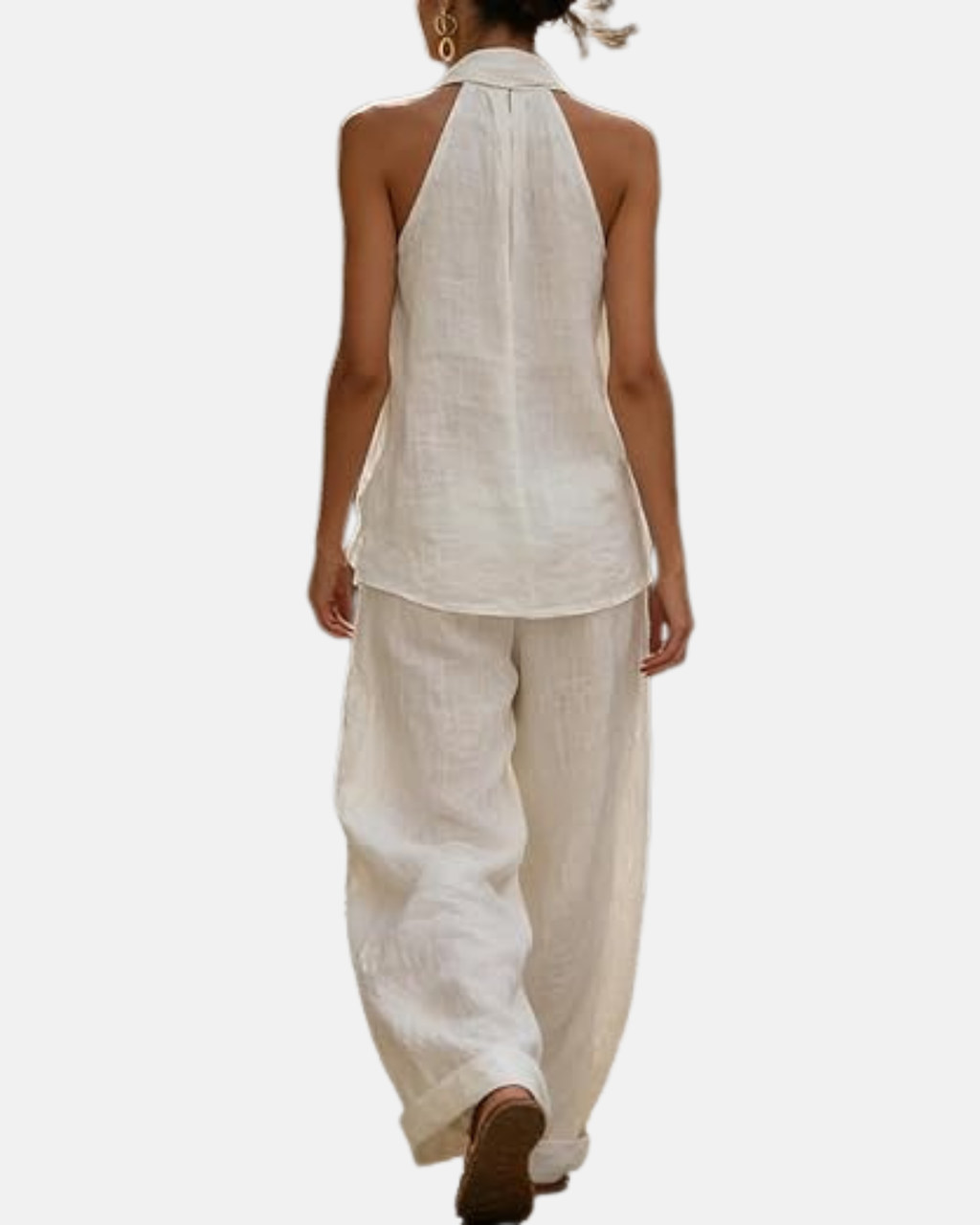 Ainhoa | Two-piece linen textured set