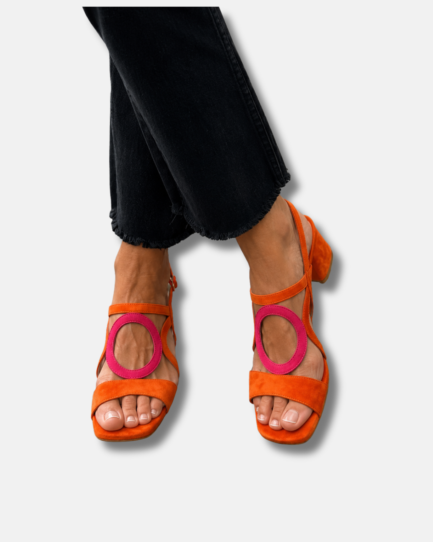 Sandalias con punta cuadrada y corte redondo