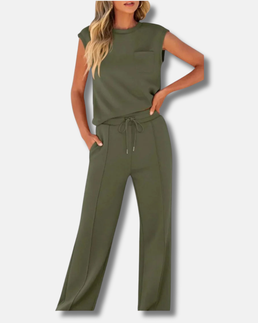 Kaiya | Conjunto casual de verano suave y lounge